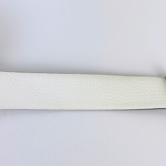 Salvatore Ferragamo Cream Leather Belt Made in Italy Luxury Designer 32 - 33.75\